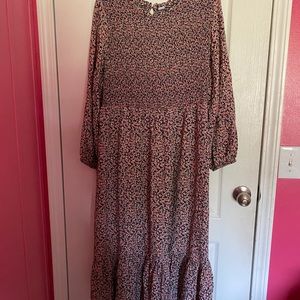 OLD NAVY PINK & NAVY FLORAL DRESS